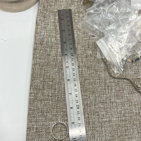 14K White Gold Necklace with Textured Circle Pendant, 18 Inches - Picture 9 of 14